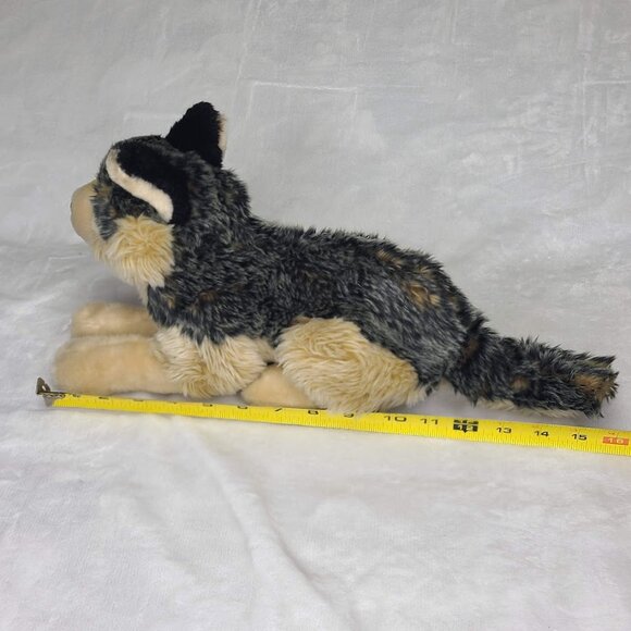 Uni Toys Gray Wolf Laying Down 12" Plush Realistic Stuffed Animal Dog Germany - Picture 11 of 11